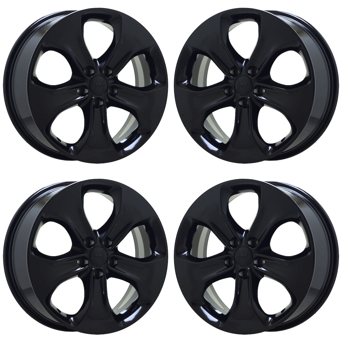 18" Jeep Compass Gloss Black wheels rims Factory OEM set 9190 EXCHANGE